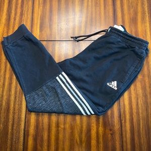 Adidas Mens Sweatpants Black & White Size XL